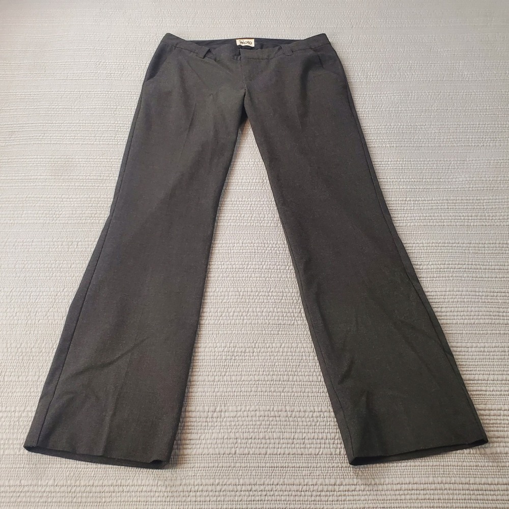 Moto Dress Pants Womens 31x29 Charcoal Grey Straight Leg Low Rise Trousers